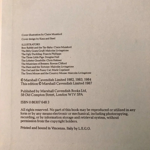 Vintage 1987 Animal Fairy Tales Claire Mumford Cavendish Childrens Stories - Picture 8 of 14